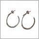 E1013/E1014 - Modern Hammered Sterling Hoop Earrings