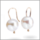 E1019 - Peacock White Pearl Earrings