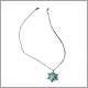 N2004 - White Gold, Diamond & Turquoise Star Necklace