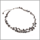 N2019 - Black Keshi Pearl Necklace