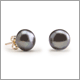E1017 - Black Pearl Puddles Earrings